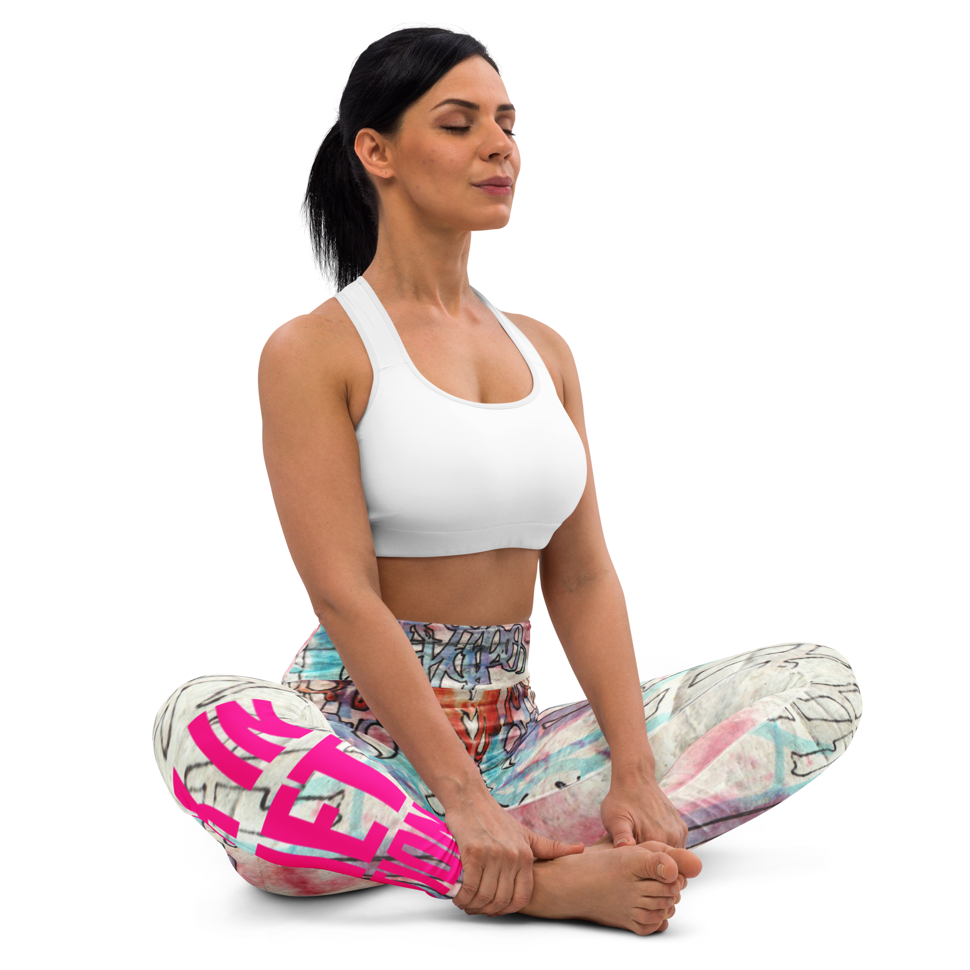 Folk In Quiet Motion Yoga Leggings - Image 4