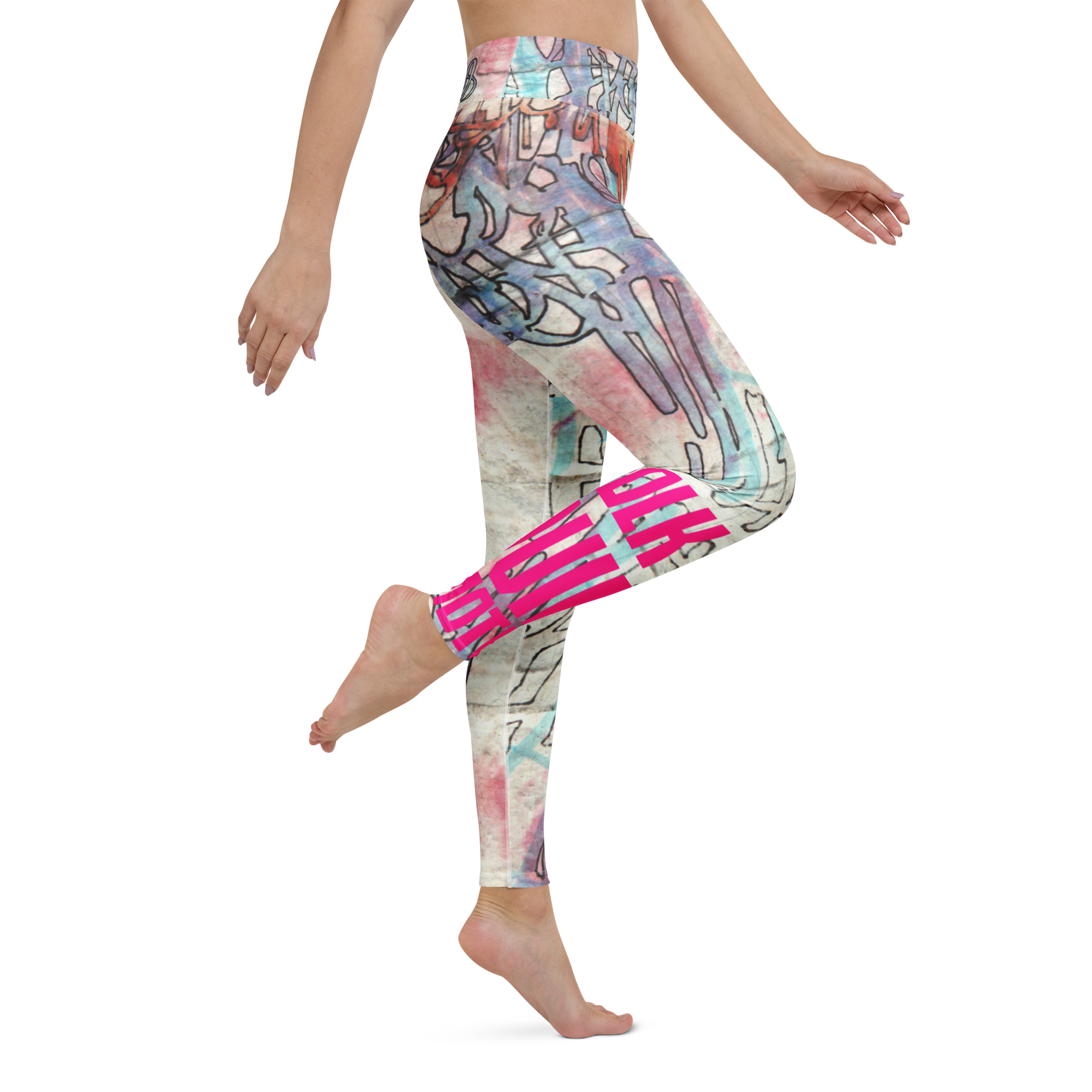 Folk In Quiet Motion Yoga Leggings - Image 10