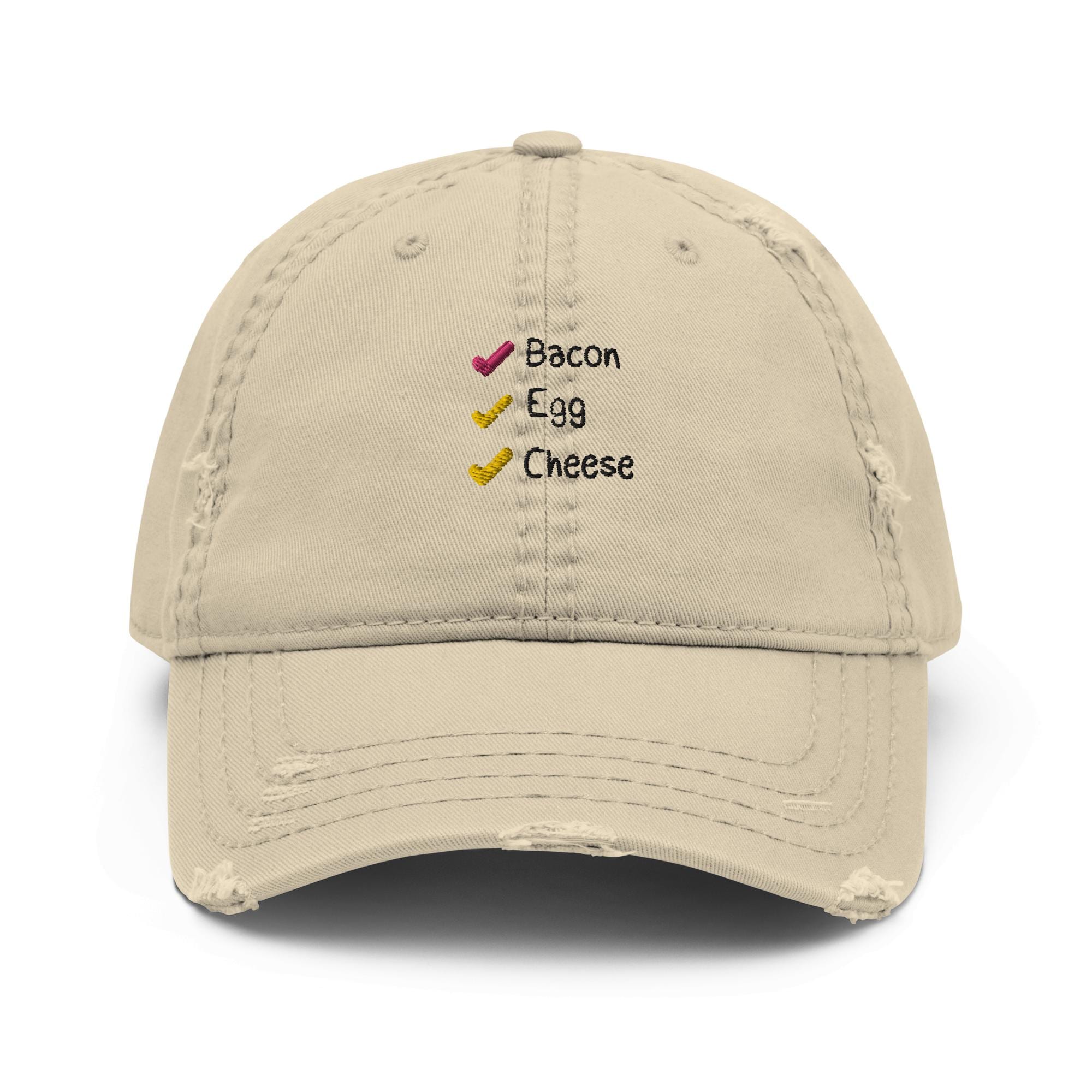 Distressed Dad Hat Embroidery | Bacon Egg Cheese