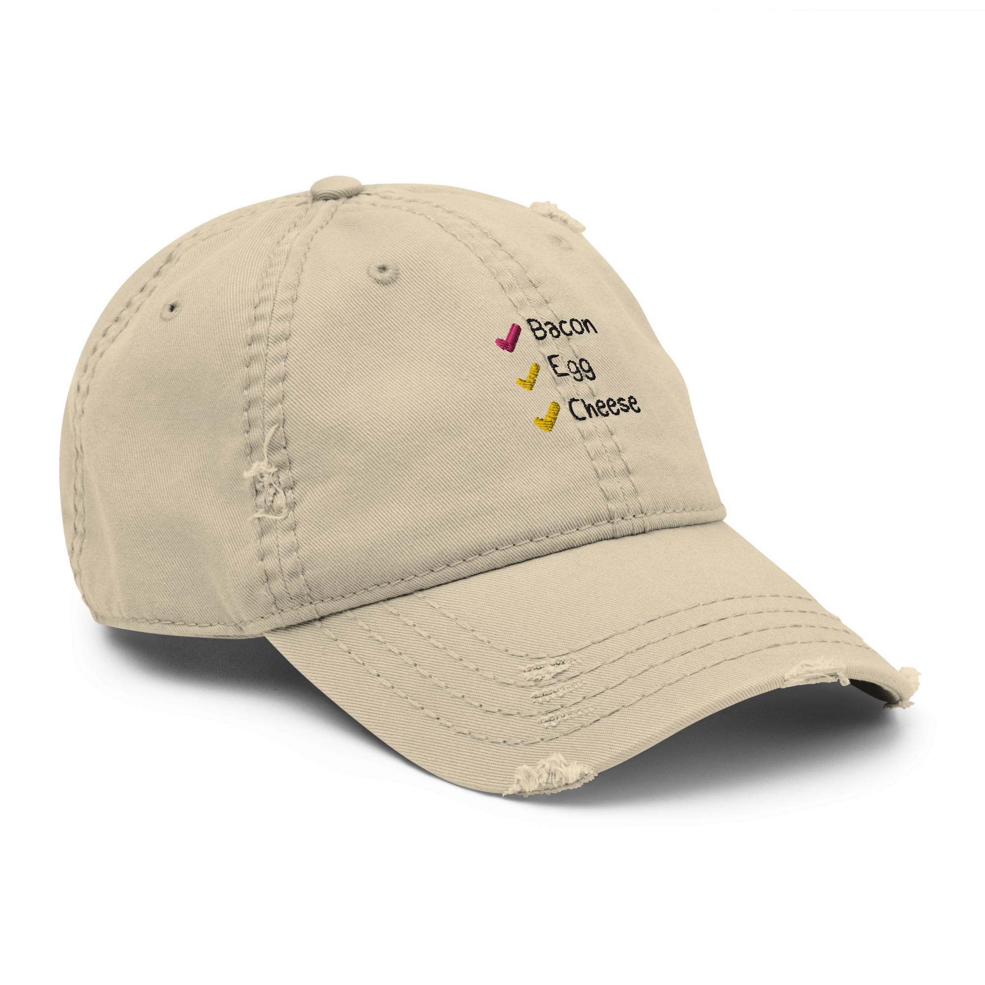Distressed Dad Hat Embroidery | Bacon Egg Cheese - Image 4