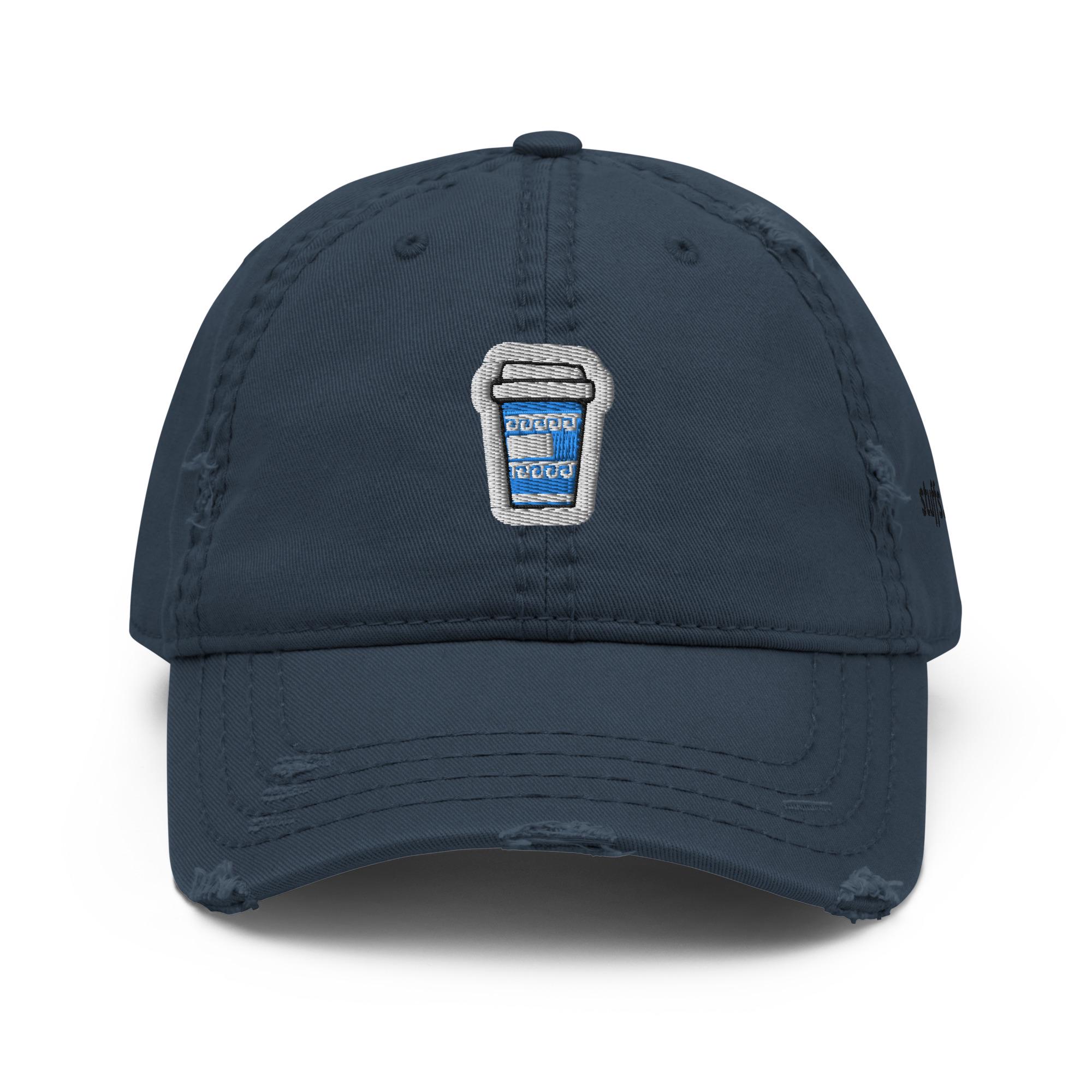 Distressed Dad Hat Embroidery | Greek Coffee To-Go That Didn't Have My Name On It