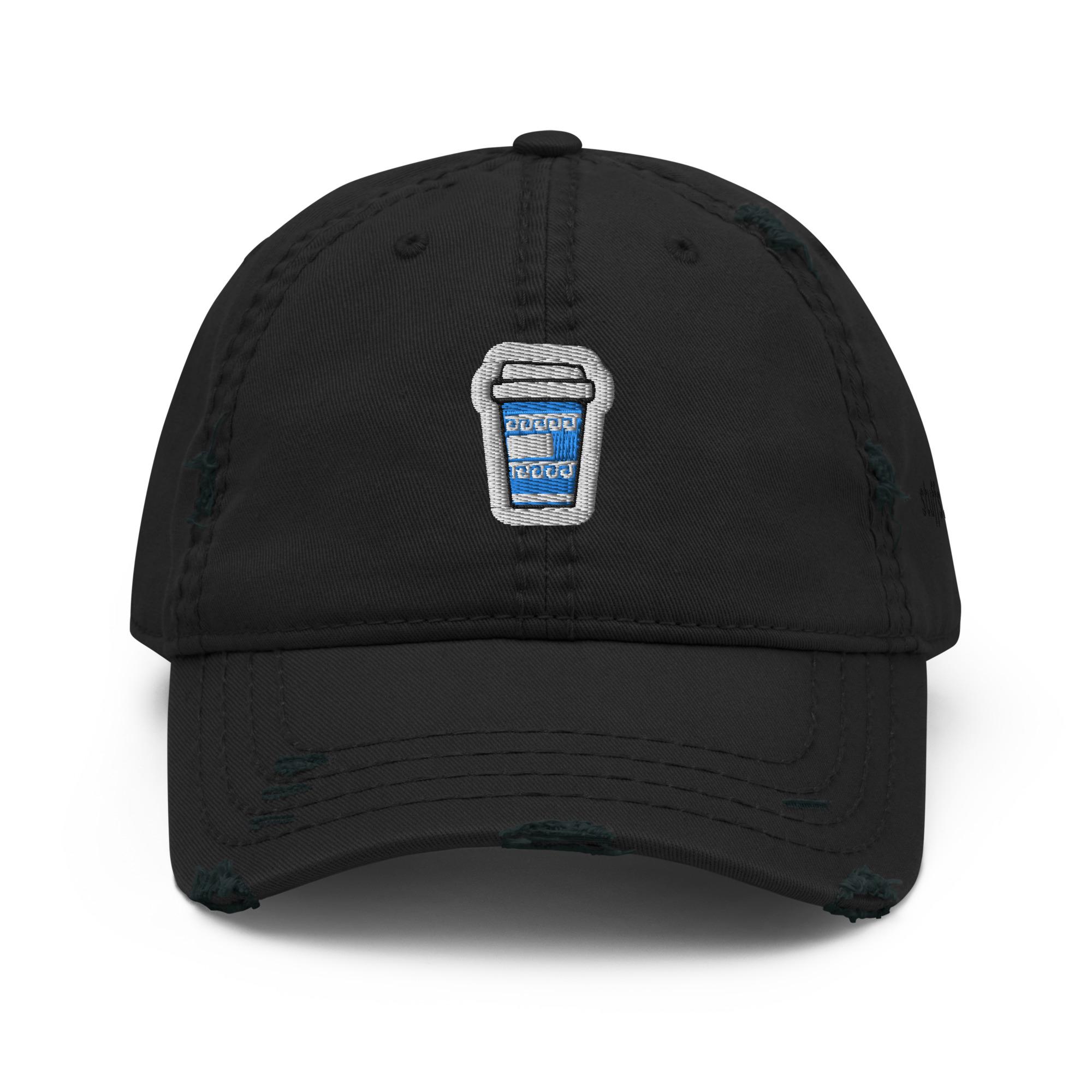 Distressed Dad Hat Embroidery | Greek Coffee To-Go That Didn't Have My Name On It - Image 2