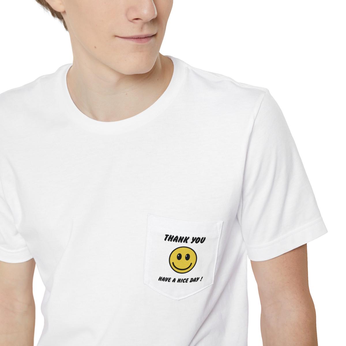 Pocket T-shirt | Plastic Bag Roses Have A Good Day