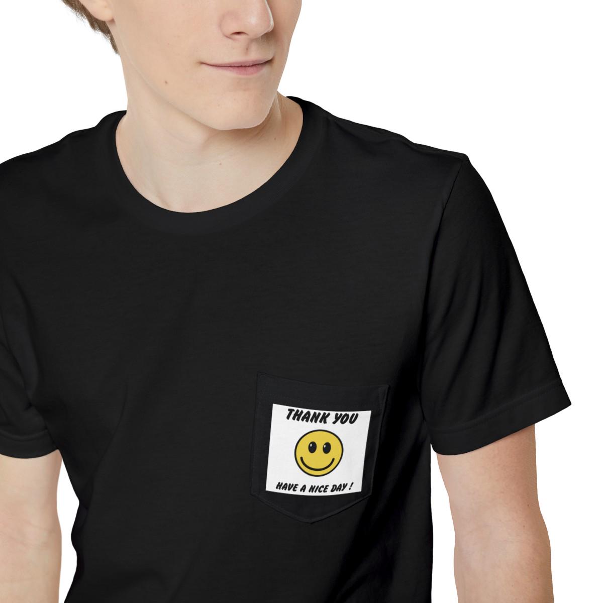 Pocket T-shirt | Plastic Bag Roses Have A Good Day - Image 9