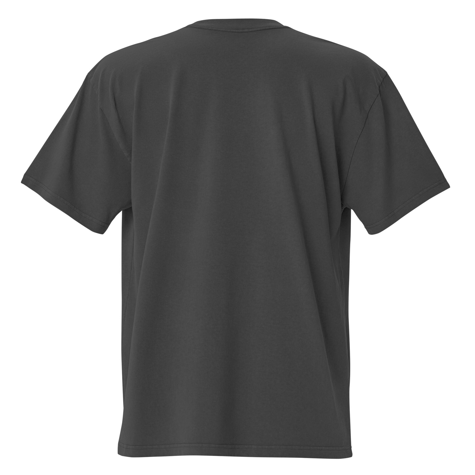 Oversized Faded T-Shirt Black Embroidery | I Pentagram Ny - Image 3