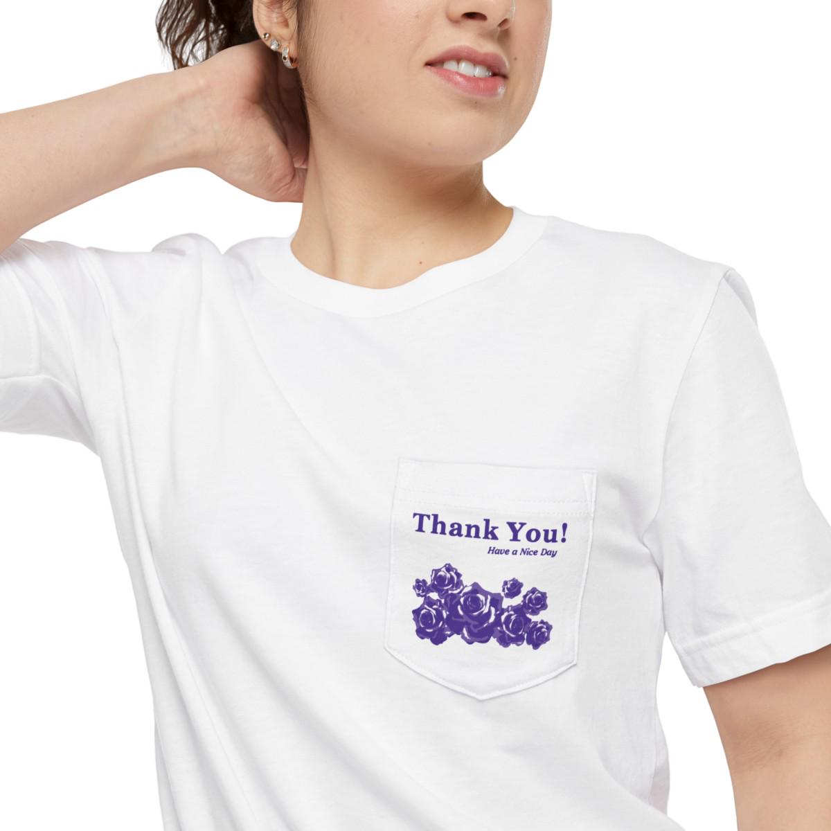 Pocket T-shirt | Plastic Bag Roses Have A Good Day