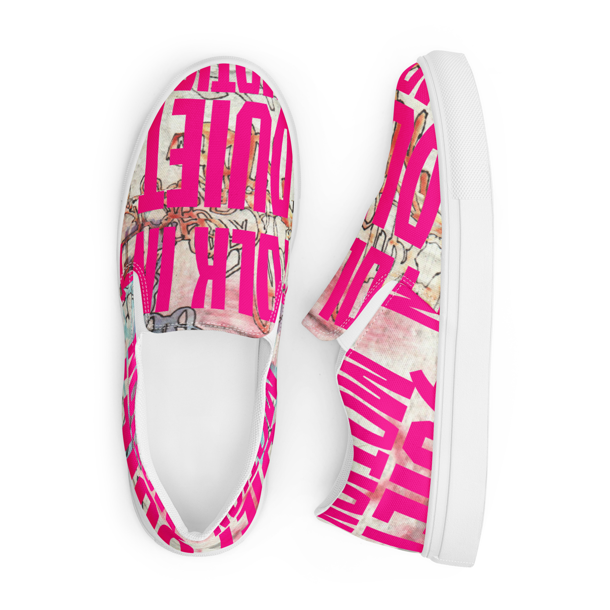 Folk In Quiet Motion slip-on canvas shoes - Image 4