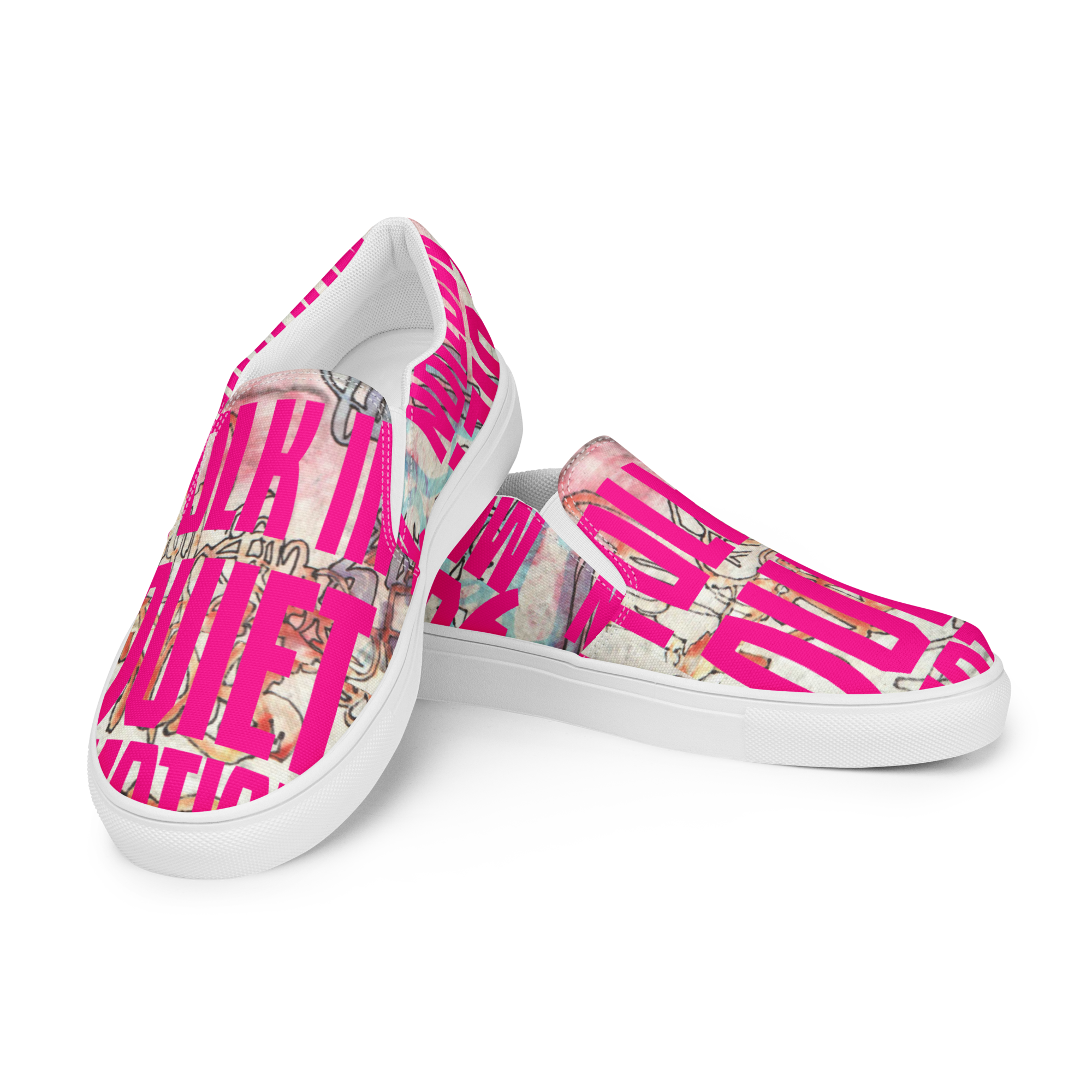 Folk In Quiet Motion slip-on canvas shoes
