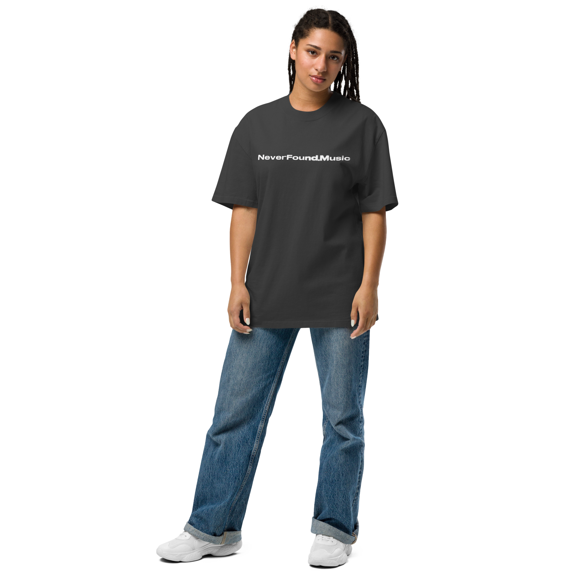 NEVERFOND.MUSIC Oversized faded t-shirt - Image 4